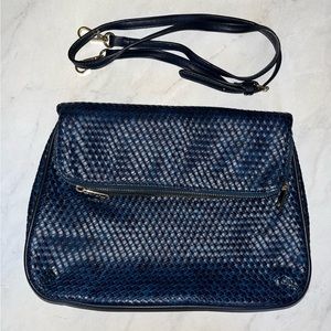 Blue Quilted Purse